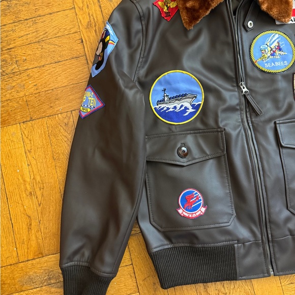 JAKLEZ Mens Aviator Pilot Top Gun Bomber Jacket - Picture 6 of 14